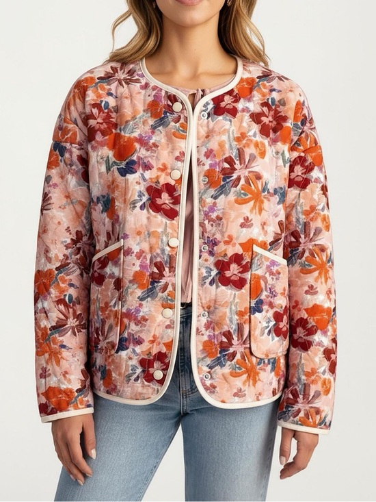 Anna-Kaci Jackets & Blazers - Anna-Kaci Floral Quilted Jacket